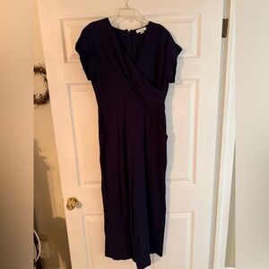 Calvin Klein Navy Blue Wrap Jumpsuit